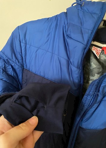 Erkek kadin Mavi Fermuarlı Kayak Ceketi - Görsel 2