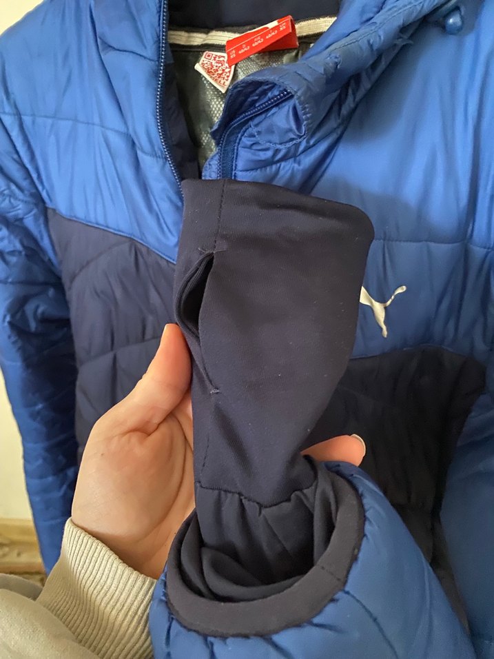 Erkek kadin Mavi Fermuarlı Kayak Ceketi - Görsel 4