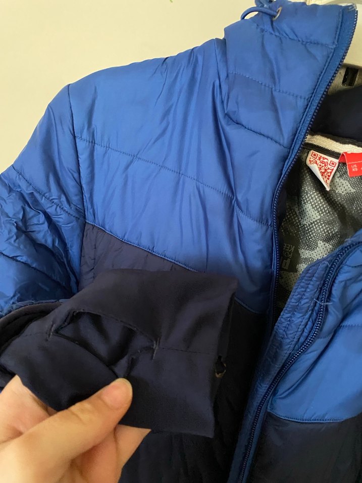 Erkek kadin Mavi Fermuarlı Kayak Ceketi - Görsel 2