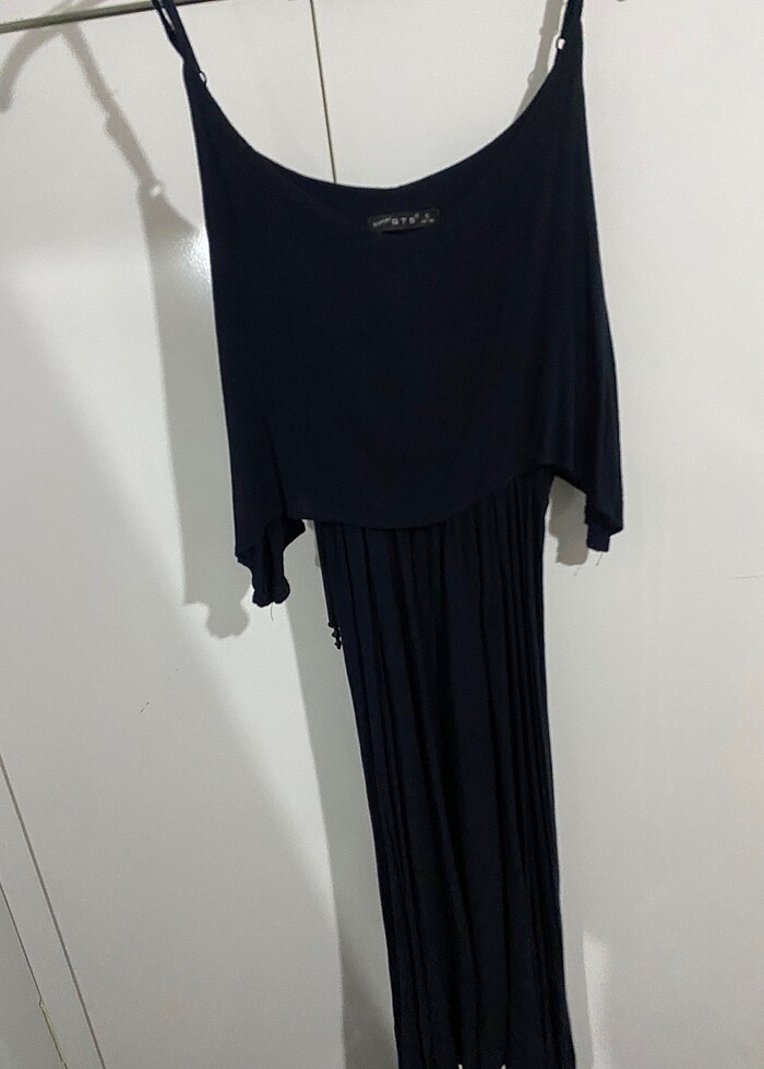 Siyah uzun elbise - Görsel 2