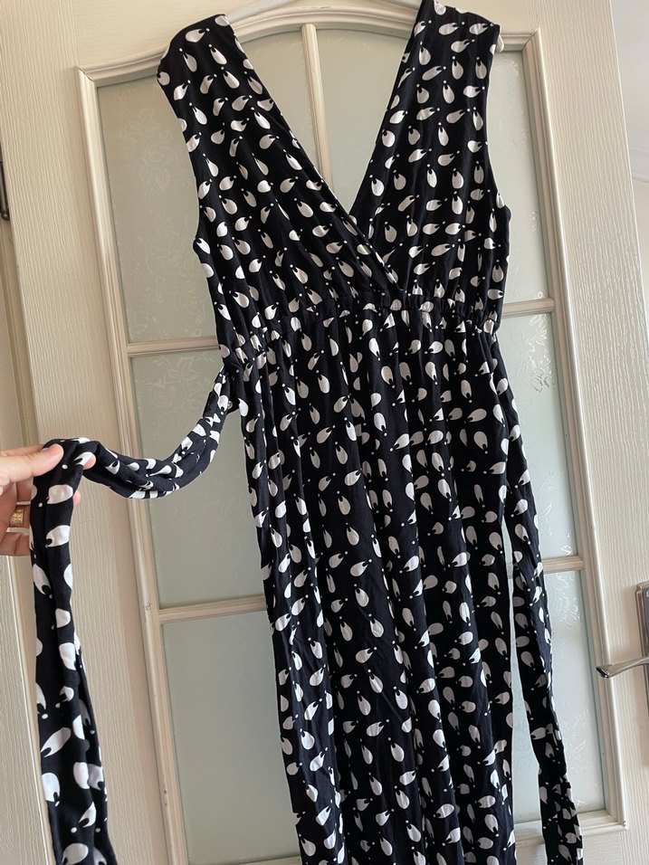 Siyah Pamuklu Drapeli Tulum - Görsel 4