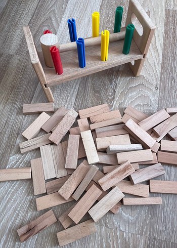 Fisher Price Renkli Ahşap Eğitici Oyuncak Seti