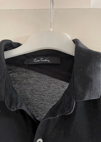 Erkek Siyah Keten Polo yaka Tişört - Görsel 2