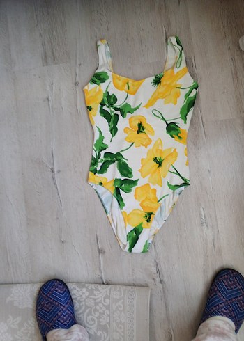 Sarı Çiçekli Bohem Kadın Mayo - Görsel 4