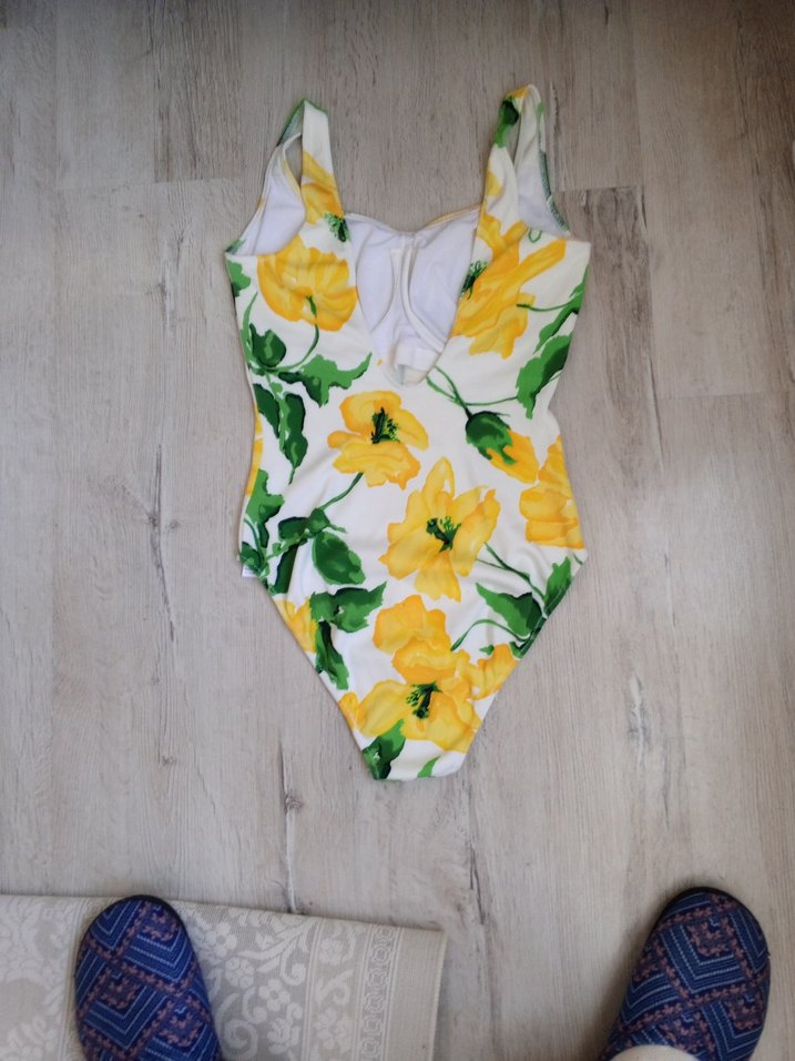 Sarı Çiçekli Bohem Kadın Mayo - Görsel 2