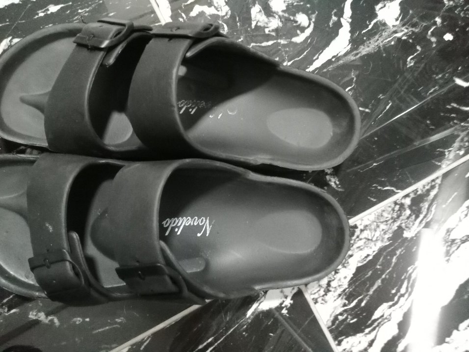 Tokalı Siyah Erkek Sandalet - Görsel 4