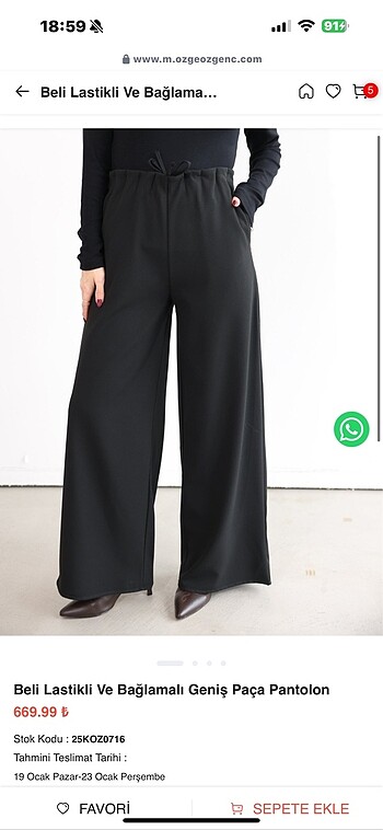 Belden bağlamalı pantolon
