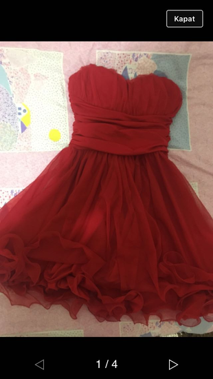 Kırmızı mini elbise 