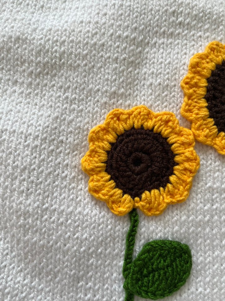 Kızlar için Nakışlı Örgü Kolsuz Hırka - Görsel 3