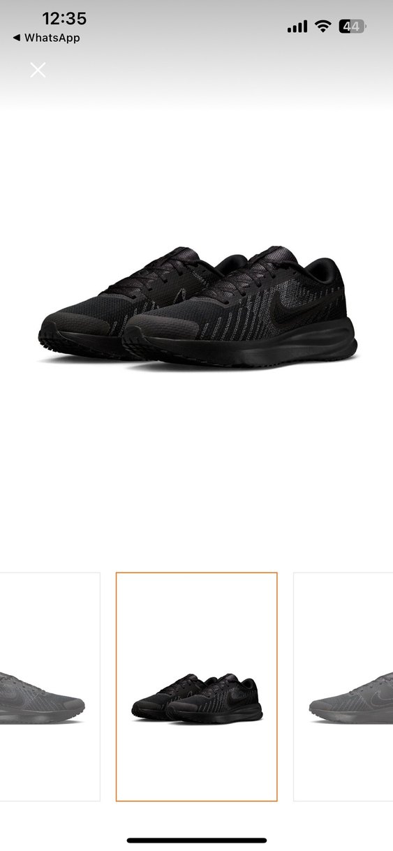 Sıfır, 40.5 numara, Orijinal Siyah erkek spor ayakkabı - Görsel 5