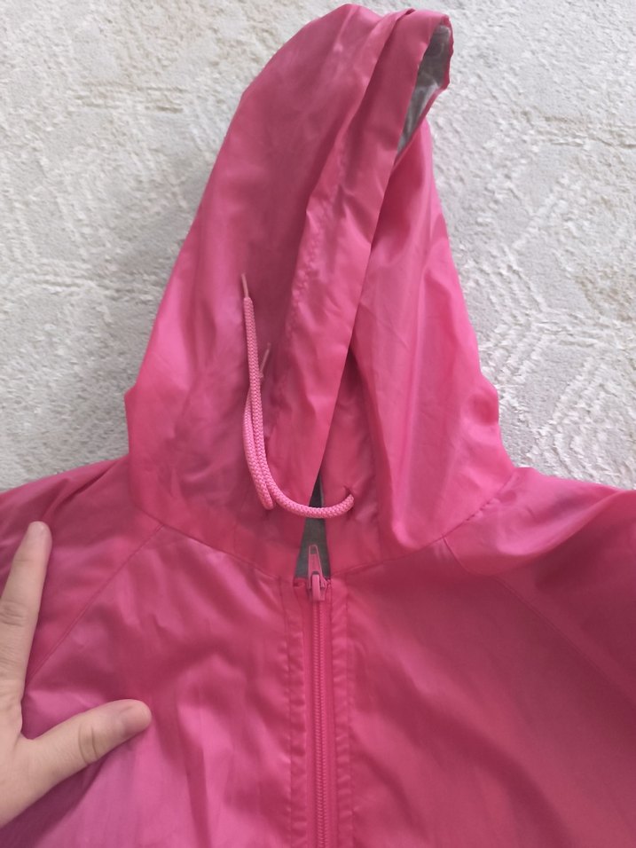Bayan pembe Fermuarlı Yağmurluk - Görsel 3