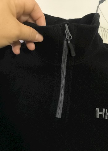 Bayan Siyah Fermuarlı Yarım Balıkçı Yaka Sweatshirt - Görsel 3