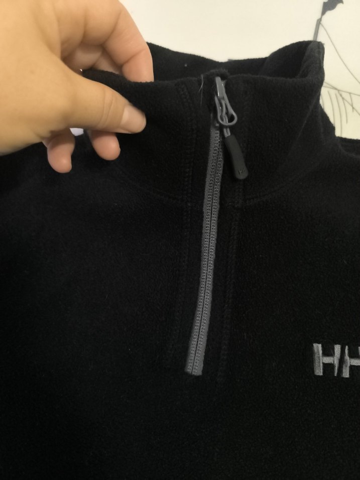 Bayan Siyah Fermuarlı Yarım Balıkçı Yaka Sweatshirt - Görsel 3