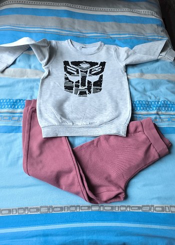 Mavi Baskılı Erkek Çocuk Eşofman Takımı - Görsel 9