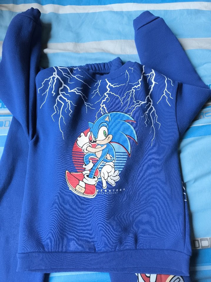 Mavi Baskılı Erkek Çocuk Eşofman Takımı - Görsel 4