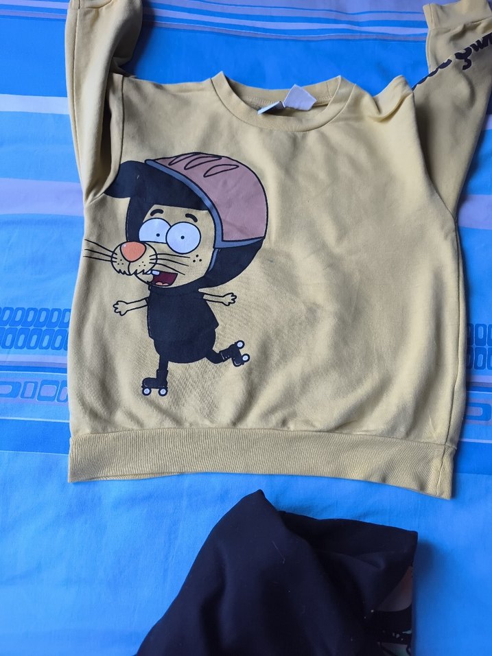 Sarı Baskılı Erkek Çocuk Eşofman Takımı - Görsel 4