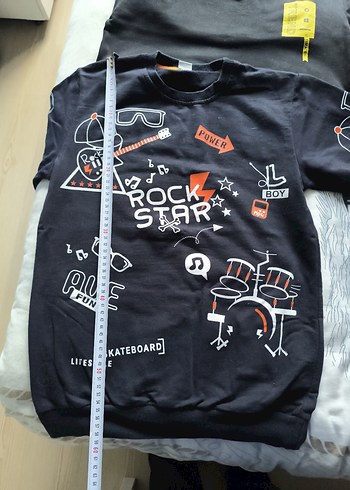 Gri Baskılı Kapüşonsuz Erkek Tişört - Görsel 7