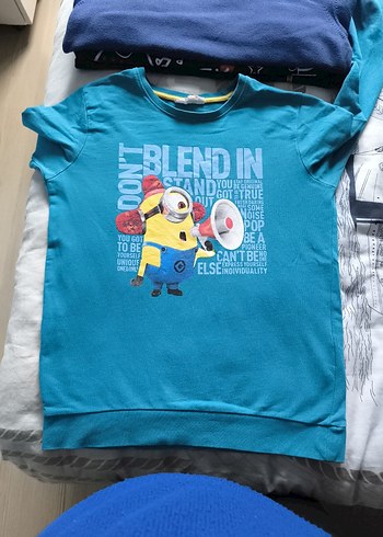 Gri Baskılı Kapüşonsuz Erkek Tişört - Görsel 5