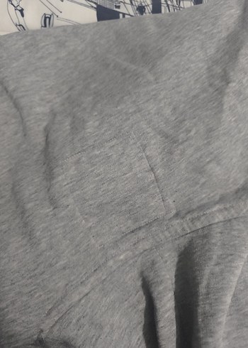 Gri Kapüşonlu Erkek Sweatshirt - Görsel 7