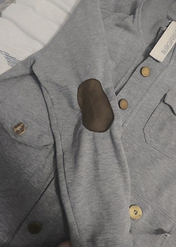 Gri Erkek Düğmeli Orta Boy Mont - Görsel 2