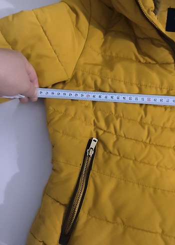 Kadın Sarı Kürk Detaylı Kışlık Mont - Görsel 2