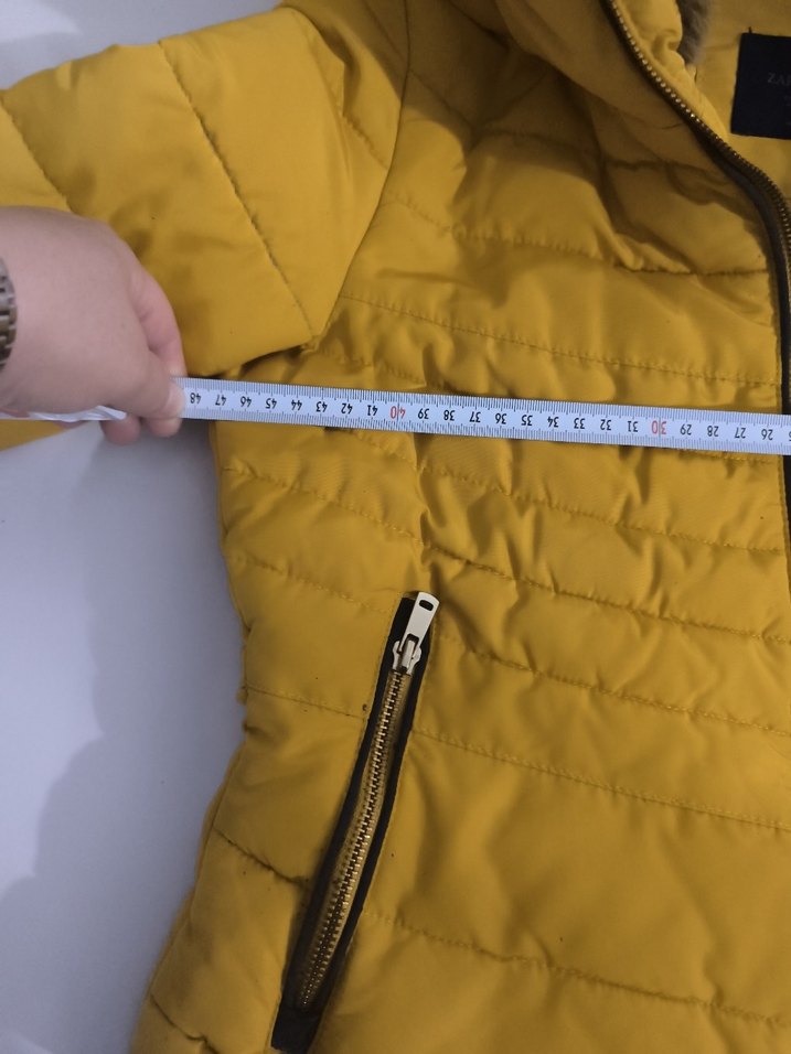 Kadın Sarı Kürk Detaylı Kışlık Mont - Görsel 2