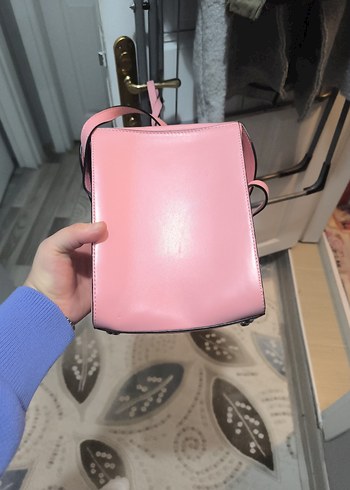 Pembe Deri Tokalı Kadın Çanta - Görsel 5