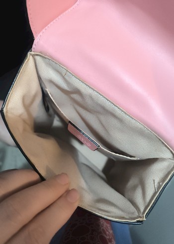 Pembe Deri Tokalı Kadın Çanta - Görsel 2