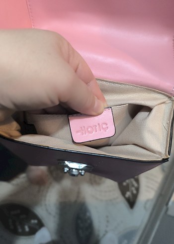 Pembe Deri Tokalı Kadın Çanta - Görsel 3