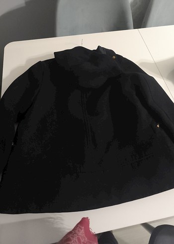 Siyah Fermuarlı Midi Kaban - Görsel 3