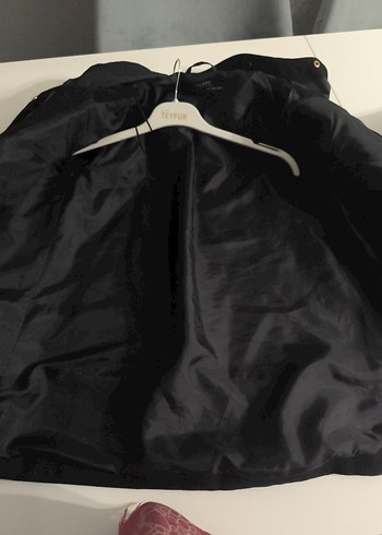 Siyah Fermuarlı Midi Kaban - Görsel 2