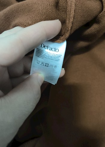 Kahverengi uzun Kollu Kadın Triko - Görsel 2