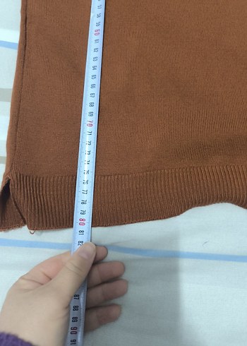 Kahverengi uzun Kollu Kadın Triko - Görsel 4
