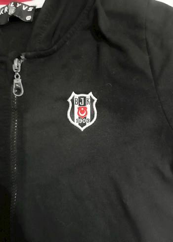 Kara Beşiktaş Kartal Baskılı Siyah Kapüşonlu Sweatshirt - Görsel 7
