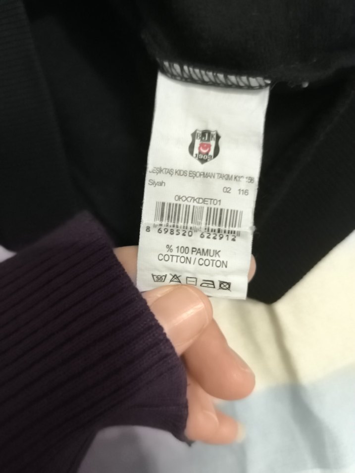 Kara Beşiktaş Kartal Baskılı Siyah Kapüşonlu Sweatshirt - Görsel 3