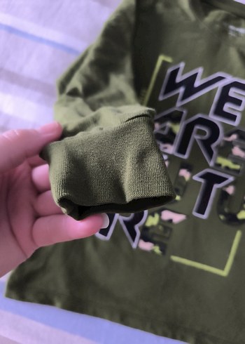 Erkek Çocuk Haki Uzun Kollu Sweatshirt - Görsel 7