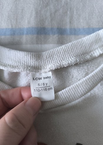 Beyaz Baskılı Erkek Çocuk Sweatshirt - Görsel 4