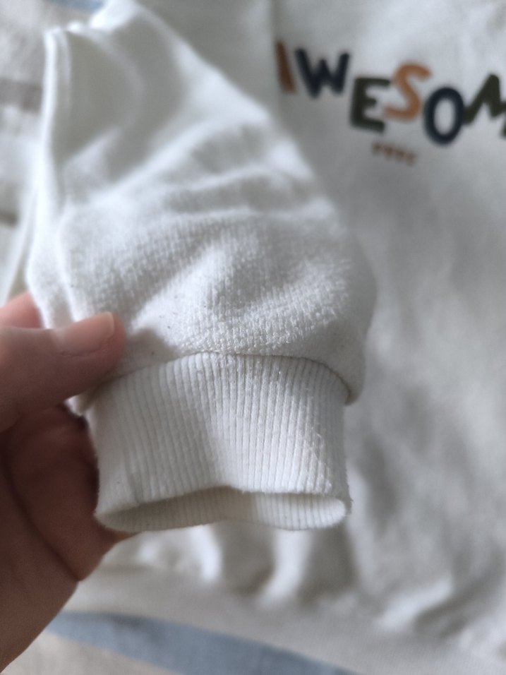 Beyaz Baskılı Erkek Çocuk Sweatshirt - Görsel 5