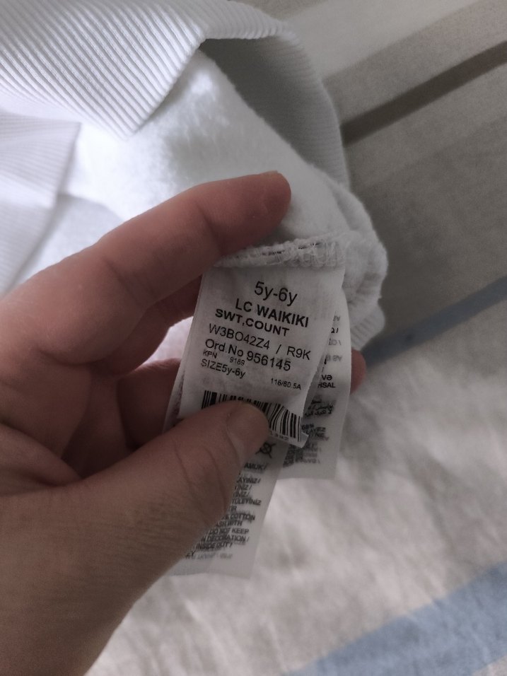 Çoçuk Beyaz Baskılı Kısa Kollu Sweatshirt - Görsel 4