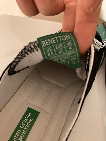 37 Beden siyah Renk Benetton Kadın spor ayakkabı