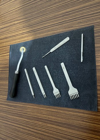 Deri aletleri set