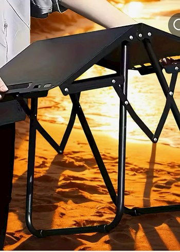 Katlanabilir Siyah Kamp Masası - Görsel 5