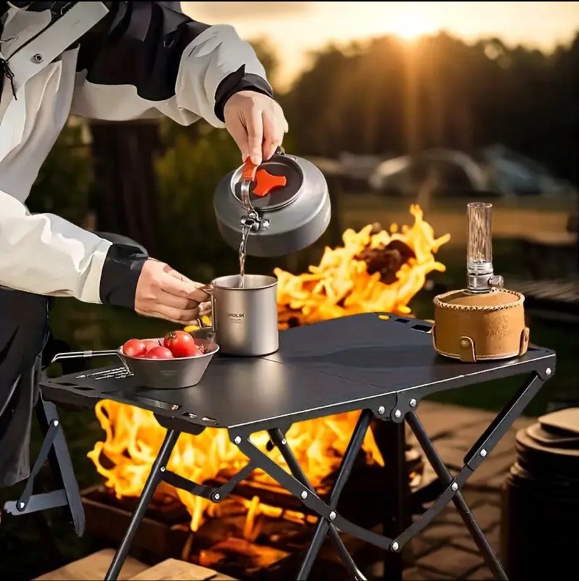 Katlanabilir Siyah Kamp Masası - Görsel 2