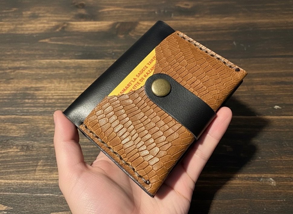 Hakiki deri ünisex kartvizit cüzdan - Görsel 2