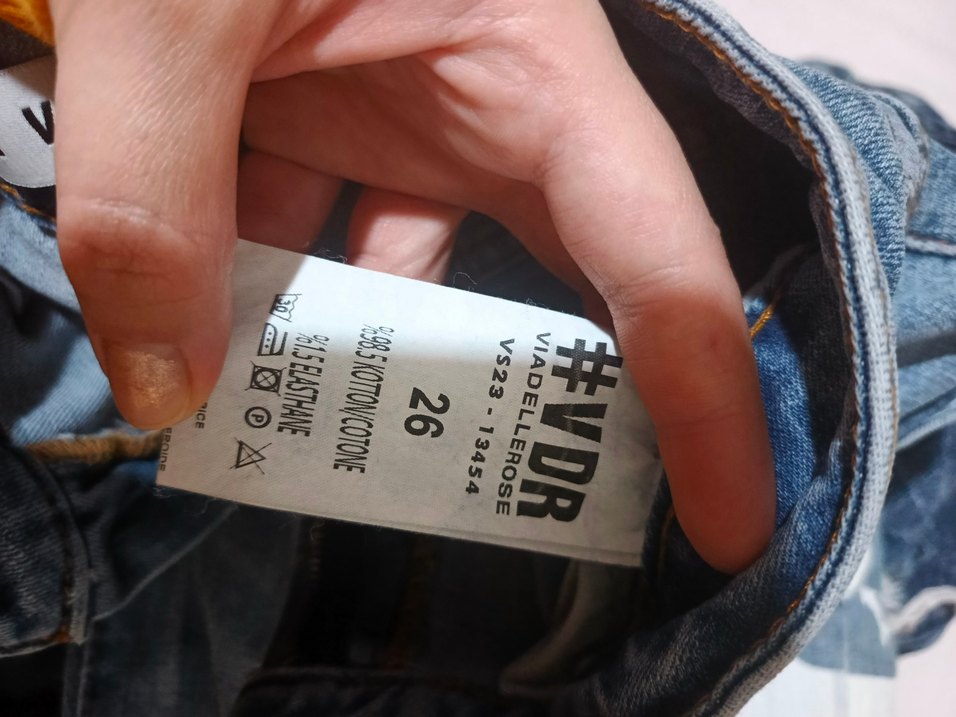 Düğmeli, Baskılı Loose Fit Kadın Kot Pantolon - Görsel 4