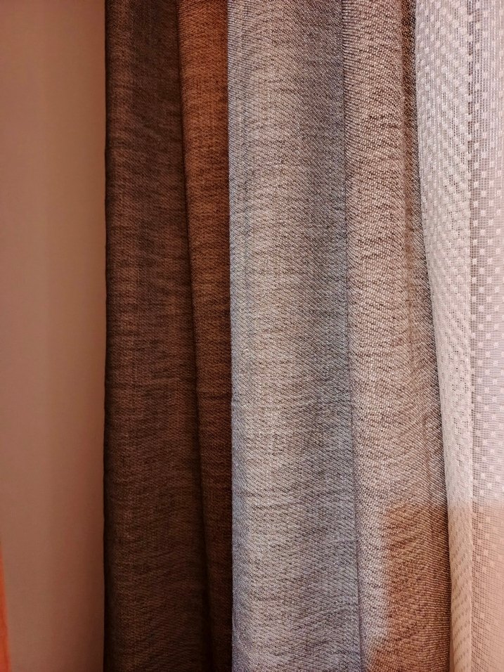Kahverengi Gri Modern Desensiz Perde - Görsel 3