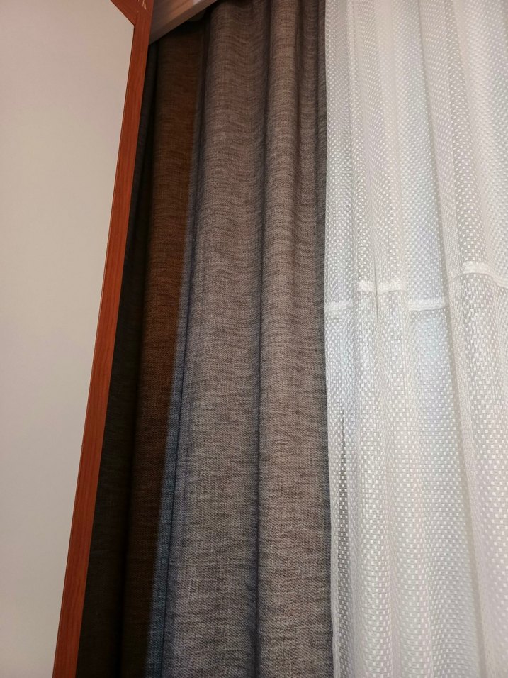 Kahverengi Gri Modern Desensiz Perde - Görsel 2