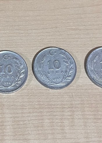 1984-1985-1986 10 lira madeni para lotu koleksiyonu