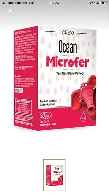 Orzax Ocean Microfer Yeni Nesil Demir Desteği