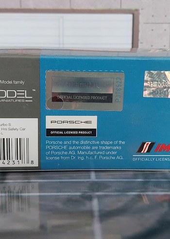  Beden Renk Mavi Porsche 911 Turbo S Mini GT Model Araba
